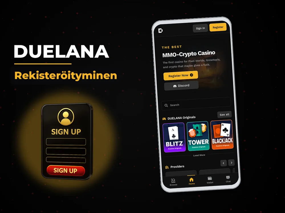Duelana - Rekisteröityminen