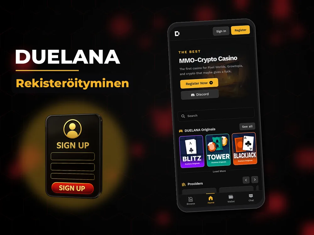 Duelana - Rekisteröityminen